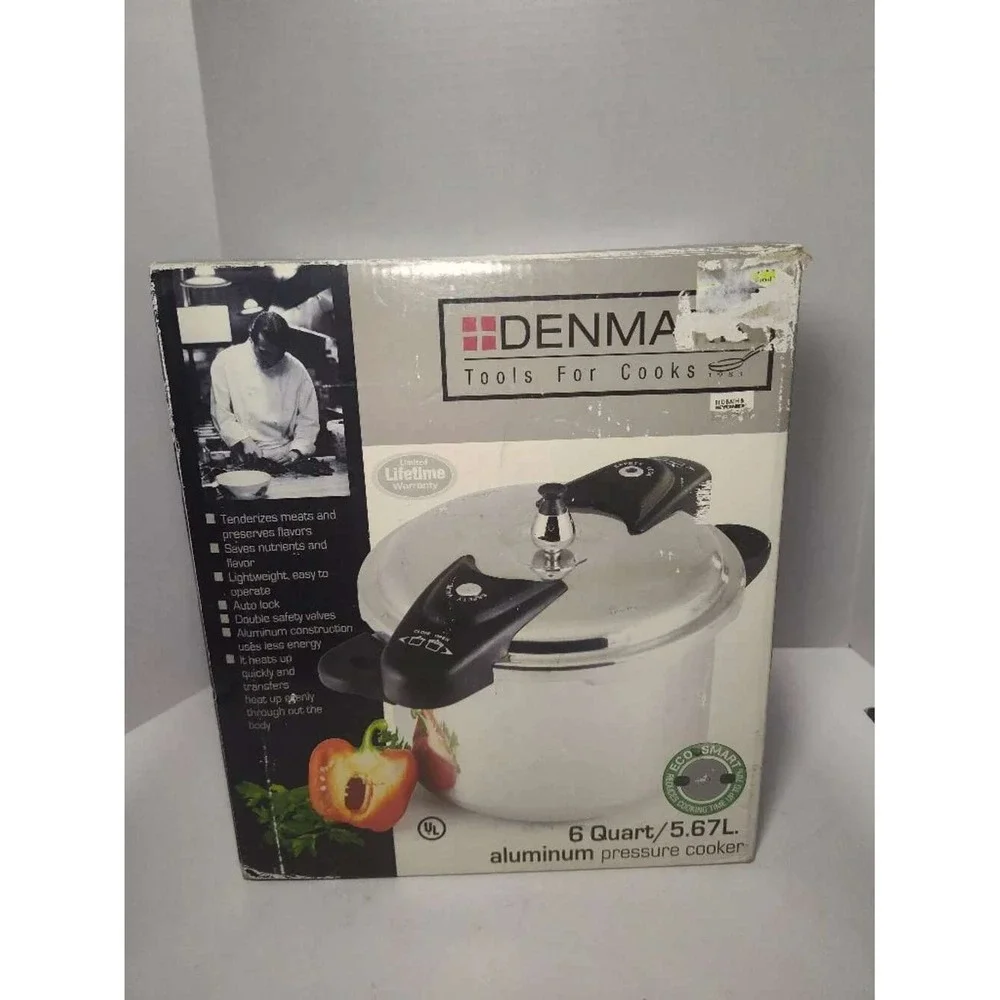 Denmark Pressure Cooker 6 Qt Silver Aluminum TTU-I9532